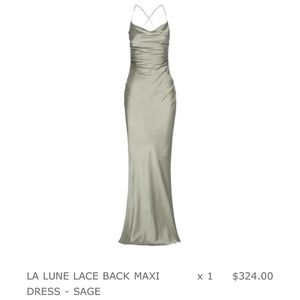 Shona Joy LA LUNE LACE BACK MAXI DRESS - SAGE